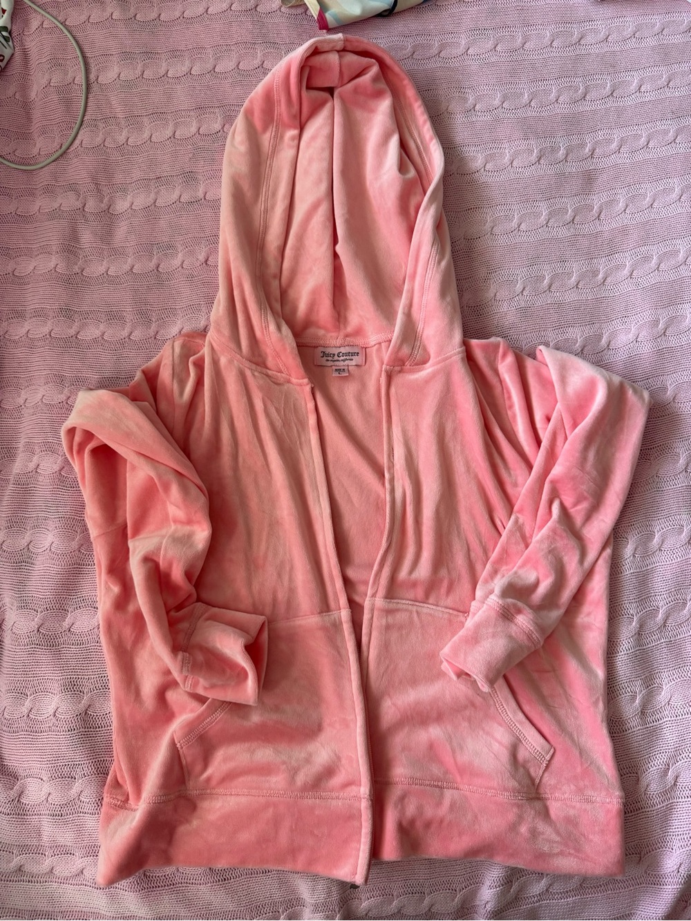 Juicy Couture Pink Velour Zip Hoodie